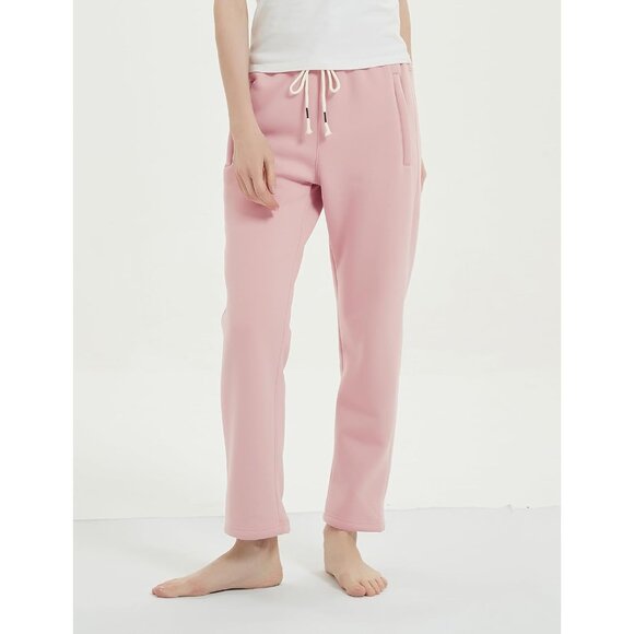 Women's Sherpa Lined Sweatpants Winter Warm Fleece Lined Sweatpants with Pockets - Picture 5 of 5